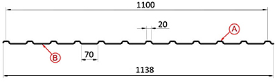 Профлист С-10x1100-А, В