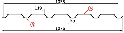 Профлист МП-35х1035